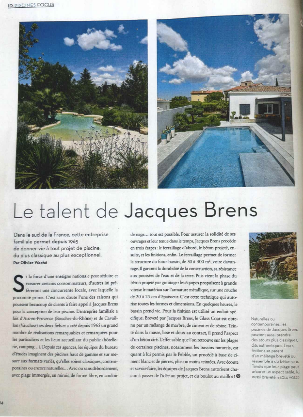 Construction de piscines en Béton à Aix en Provence et Cavaillon | Autre presse